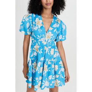 Minkpink 'Zinnia' Blue Mini Poplin Dress Size M